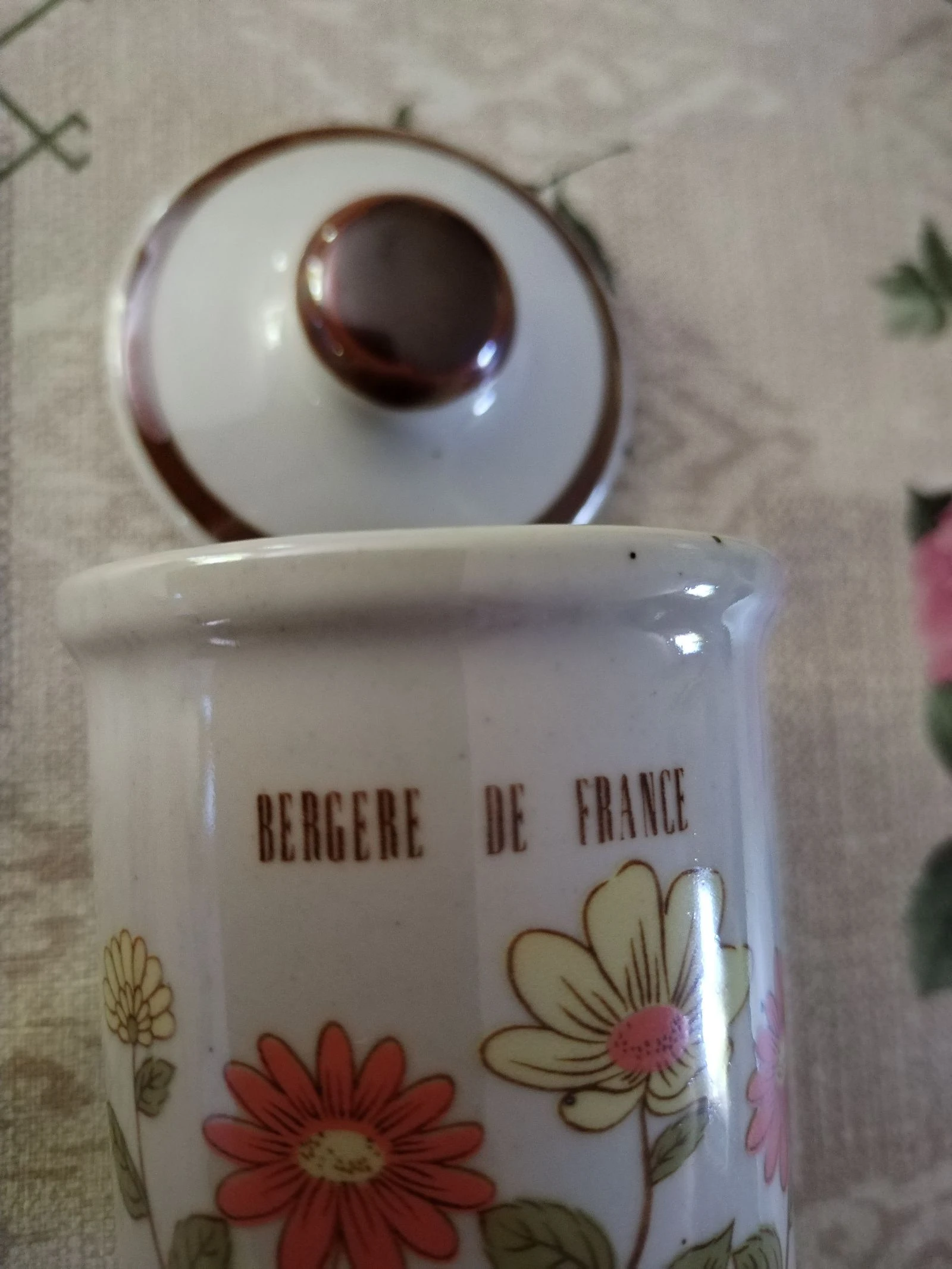 Zeer mooie vintage retro pot van geglazuurd aardewerk, bergère de France. – photo 3